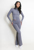 Grey Push Up Flare Trousers